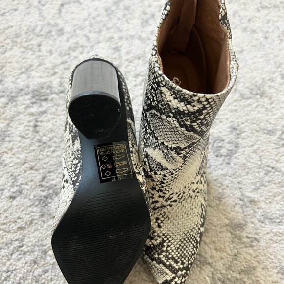 The Kendra Ankle Bootie in Snake Print - Picture 2 of 3
